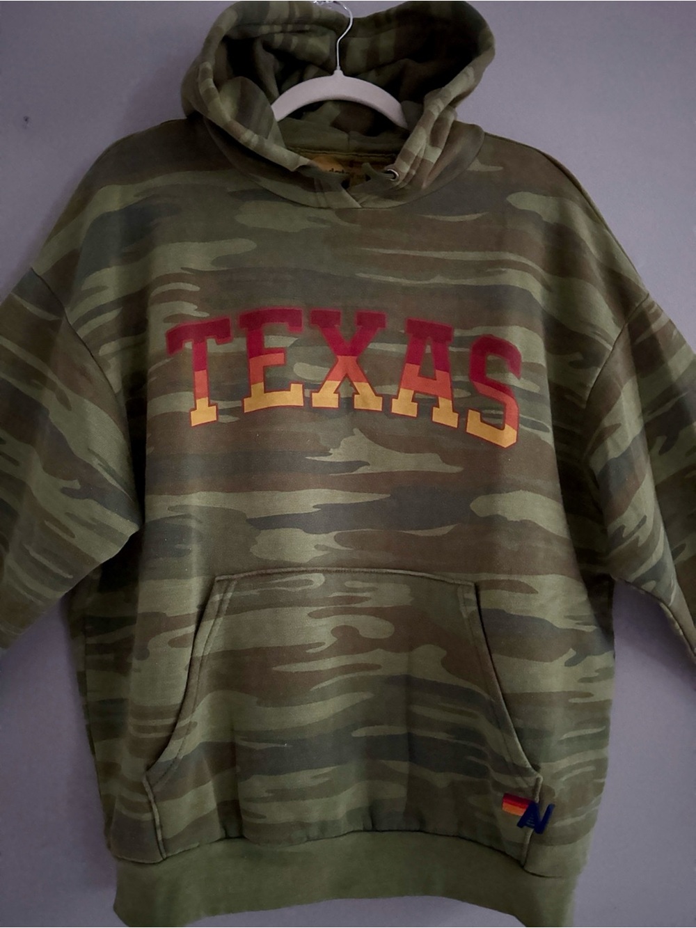 Aviator Nation Camo 'TEXAS' Hoodie - Red & Gold Logo